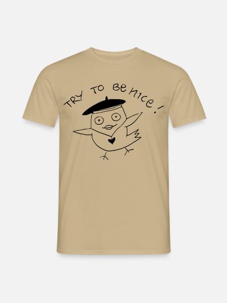 Beatnik Liebestanz => stop worldwar lll => Zukunft - Männer T-Shirt - Sandbeige
