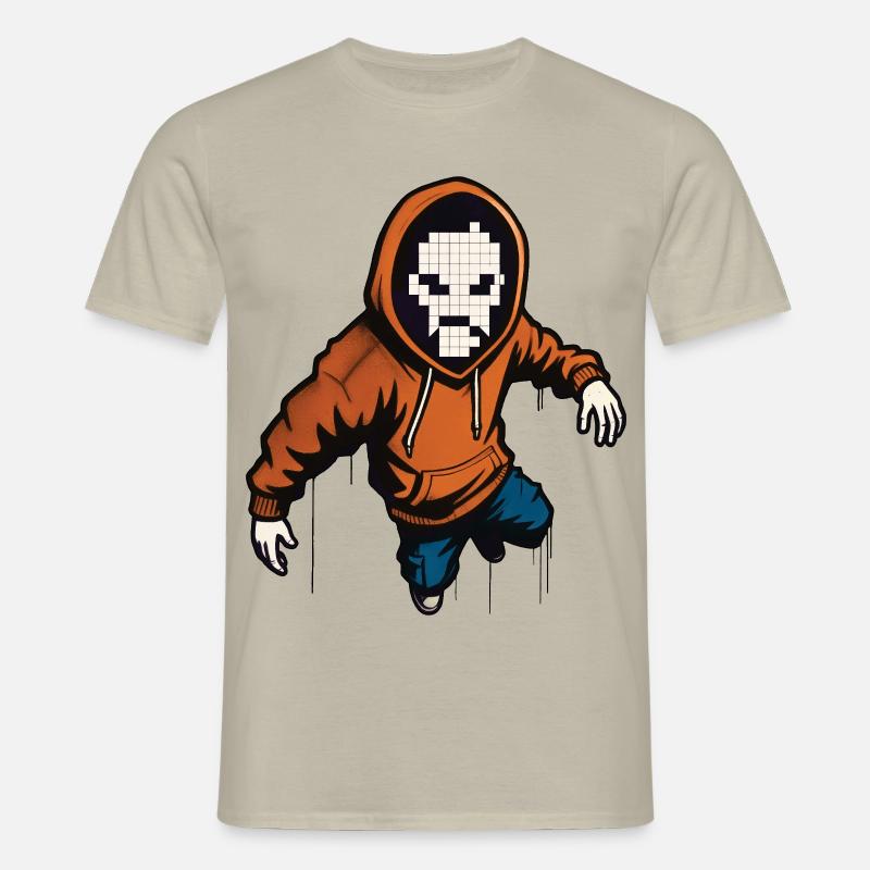 HACKER BOY - nørd og sci-fi - T-shirt til herrer - sandbeige