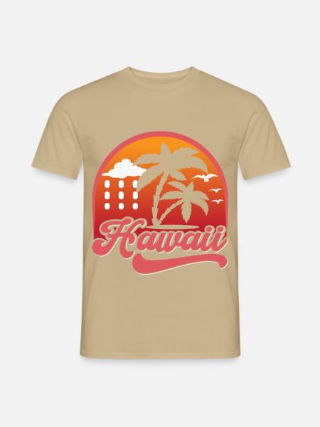 Hawaii Tropical Summer Vacation Shirt - Männer T-Shirt - Sandbeige