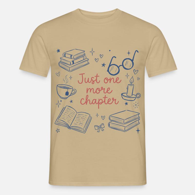 Nur noch ein Kapitel – Buchlesung - Männer T-Shirt - Sandbeige