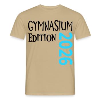 Gymnasium 2026 - Men's T-Shirt - sand beige - Front - AI Model Male 178 light (178cm)