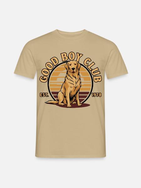 Golden Retriever Club - Männer T-Shirt - Sandbeige