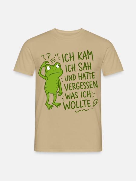 Ich kam ich sah und hatte vergessen was ich wollte - Männer T-Shirt - Sandbeige