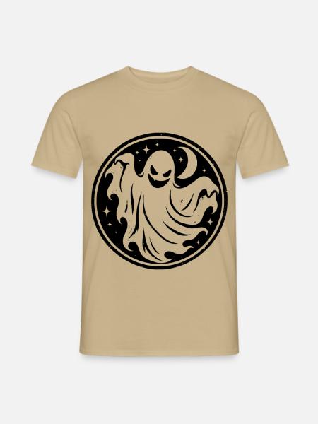 Halloween Geist - Männer T-Shirt - Sandbeige