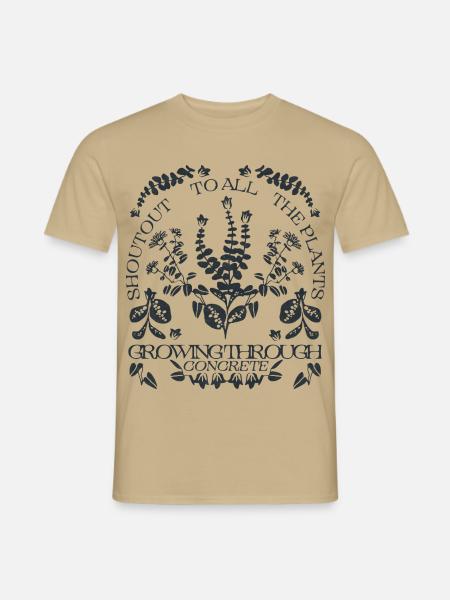 EIN GRÜSSEN AN ALLE PFLANZEN - Männer T-Shirt - Sandbeige