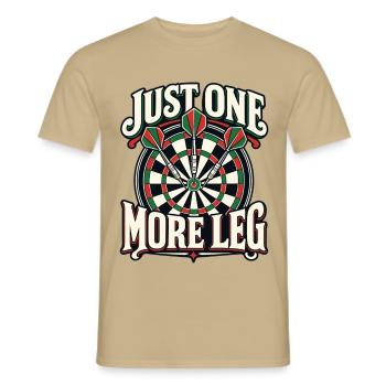 Just One More Leg Darts Humor Dartspieler - Männer T-Shirt - Sandbeige - Vorne - AI Model Male 178 light (178cm)