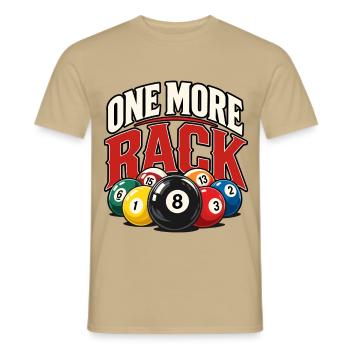 One More Rack Billard Design - Männer T-Shirt - Sandbeige - Vorne - AI Model Male 178 light (178cm)