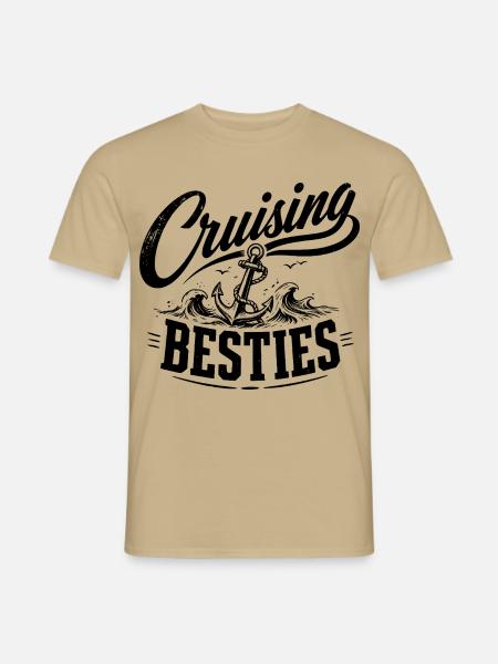 Cruising Besties - Männer T-Shirt - Sandbeige