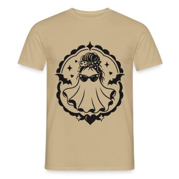 Mama Geist - Männer T-Shirt - Sandbeige - Vorne - AI Model Male 178 light (178cm)