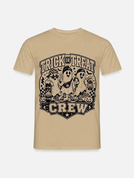 Trick or Treat Crew - Männer T-Shirt - Sandbeige