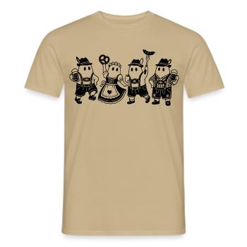 Bayerische Geister - Männer T-Shirt - Sandbeige - Vorne - AI Model Male 178 light (178cm)