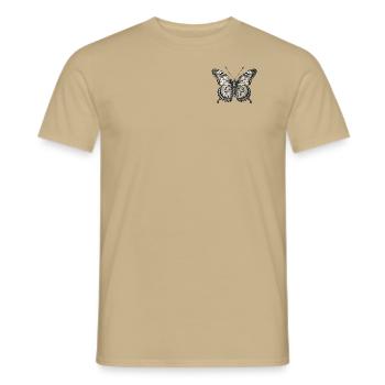 Schmetterling - Männer T-Shirt - Sandbeige - Vorne - AI Model Male 178 light (178cm)