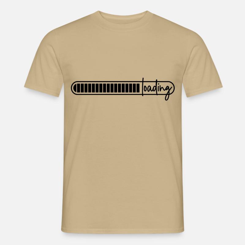 Ladebalken - lädt - wird geladen - loading - Männer T-Shirt - Sandbeige