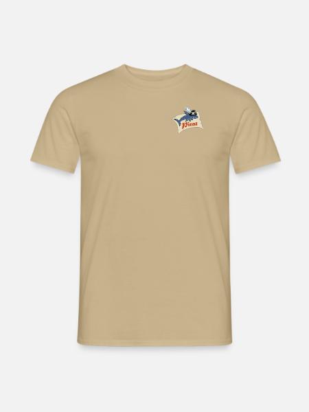 Pirat - Hai Kapitän - Männer T-Shirt - Sandbeige