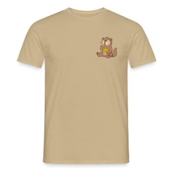 Frettchen Pommes Frites - Männer T-Shirt - Sandbeige - Vorne - AI Model Male 178 light (178cm)