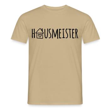 Hausmeister - Männer T-Shirt - Sandbeige - Vorne - AI Model Male 178 light (178cm)
