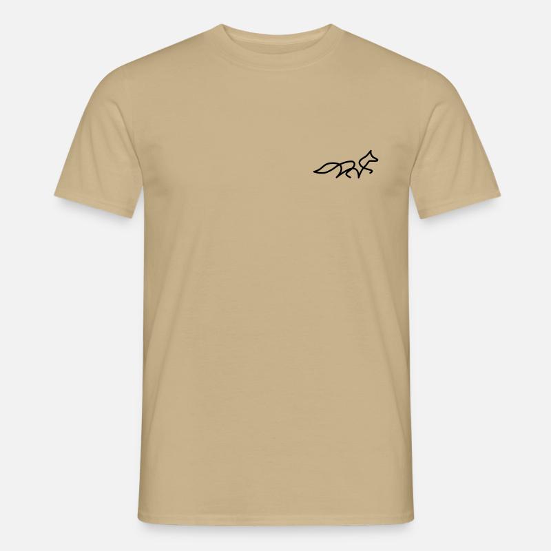 Fuchs Linie - Männer T-Shirt - Sandbeige