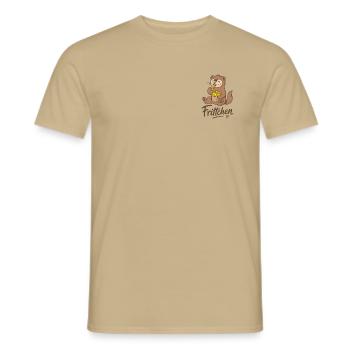 Frettchen Frittchen Fritten Pommes Frites - Männer T-Shirt - Sandbeige - Vorne - AI Model Male 178 light (178cm)