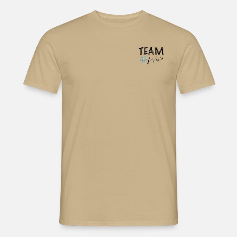 Team Winter einmalig einzigartig. - Männer T-Shirt - Sandbeige