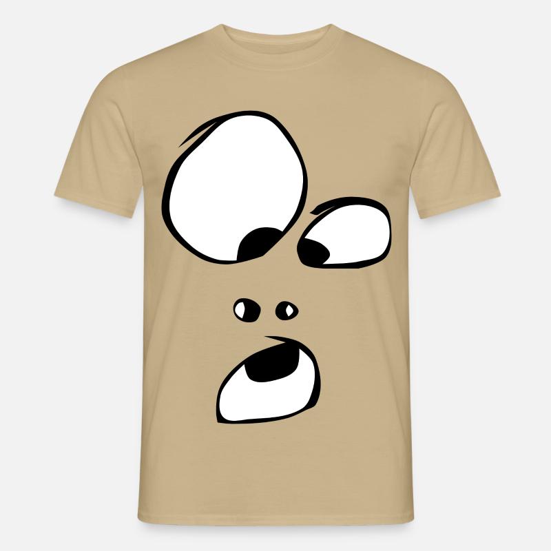 oho ! Gesicht Geist Gespenst Halloween Comic - Männer T-Shirt - Sandbeige