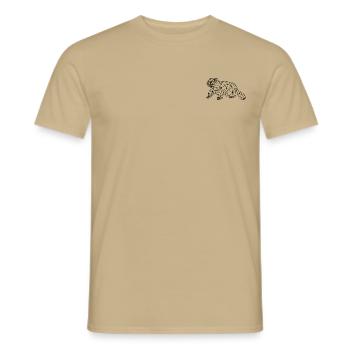 Beaver Meme Geometric - Men's T-Shirt - sand beige - Front - AI Model Male 178 light (178cm)