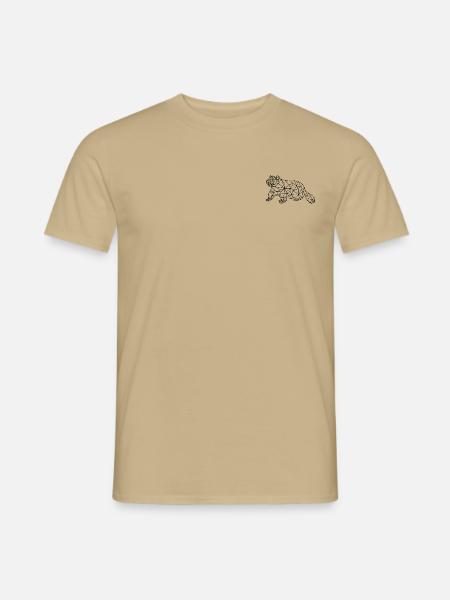 Biber Meme geometrisch - Männer T-Shirt - Sandbeige