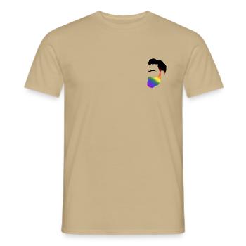 Bunter Bart - Männer T-Shirt - Sandbeige - Vorne - AI Model Male 178 light (178cm)