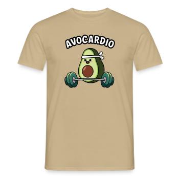Avocardio - Men's T-Shirt - sand beige - Front - AI Model Male 178 light (178cm)