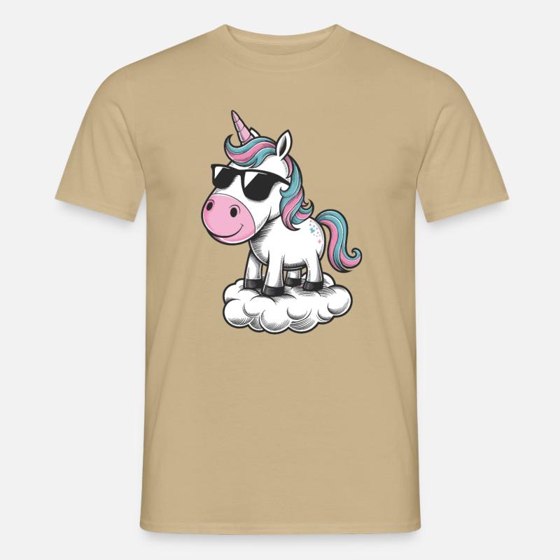 colles Einhorn - Männer T-Shirt - Sandbeige