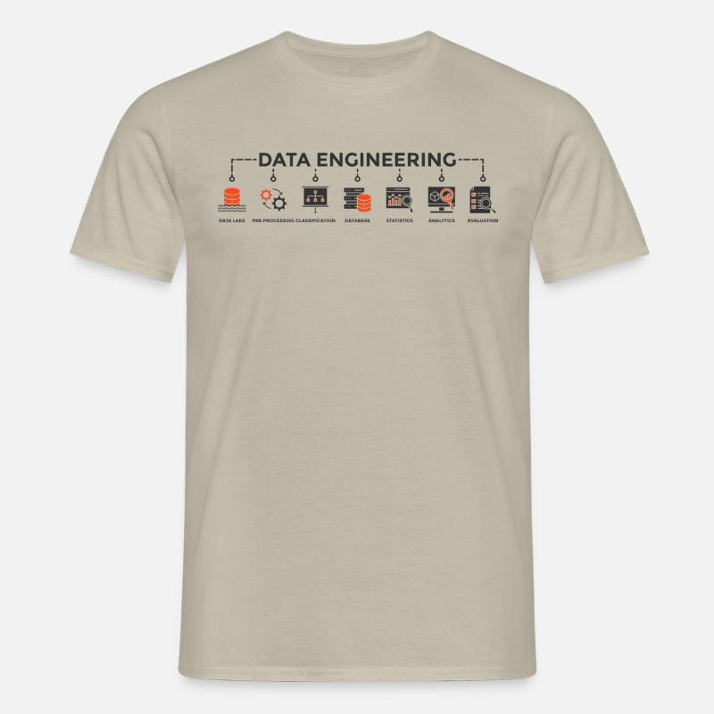 DATA ENGINEERING - Männer T-Shirt - Sandbeige