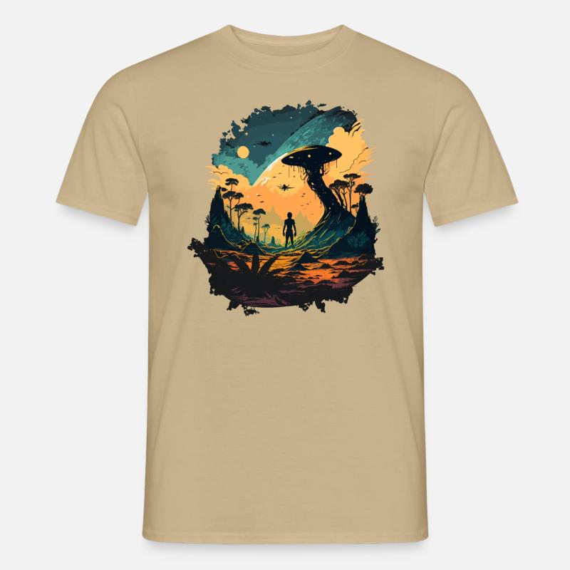 outer space - Men’s T-shirt - sand beige