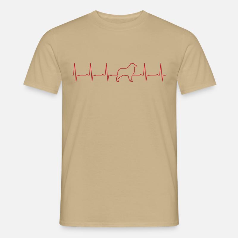 EKG Aussie - Männer T-Shirt - Sandbeige