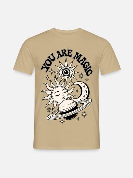 You Are Magic Celestial - Männer T-Shirt - Sandbeige