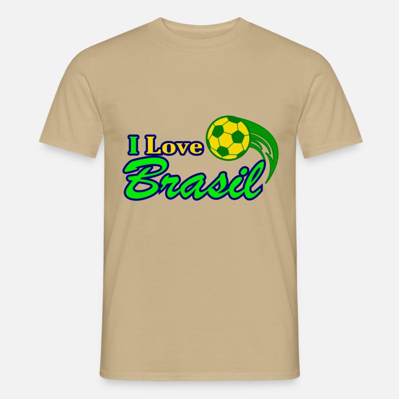 Brasil Geschenkidee - Männer T-Shirt - Sandbeige