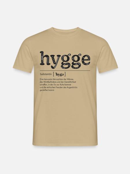 Hygge - hyggelig - Männer T-Shirt - Sandbeige
