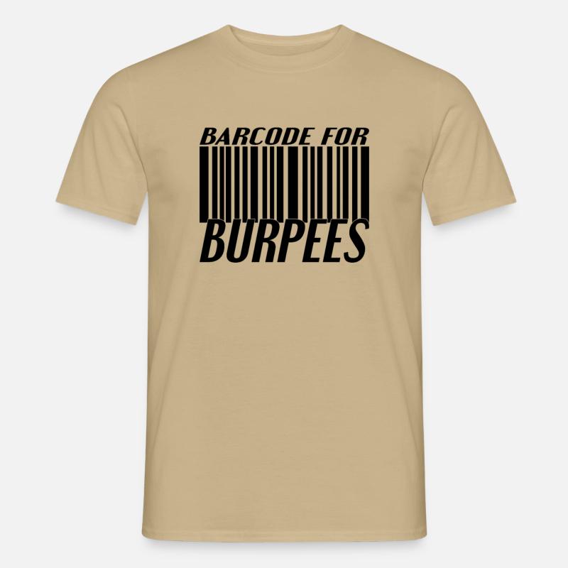Burpee Barcode - Men’s T-shirt - sand beige
