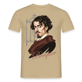 Gustavo Adolfo Bécquer - Männer T-Shirt - Sandbeige - Vorne - AI Model Male 178 light (178cm)
