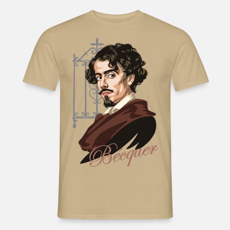 Gustavo Adolfo Bécquer - Männer T-Shirt - Sandbeige