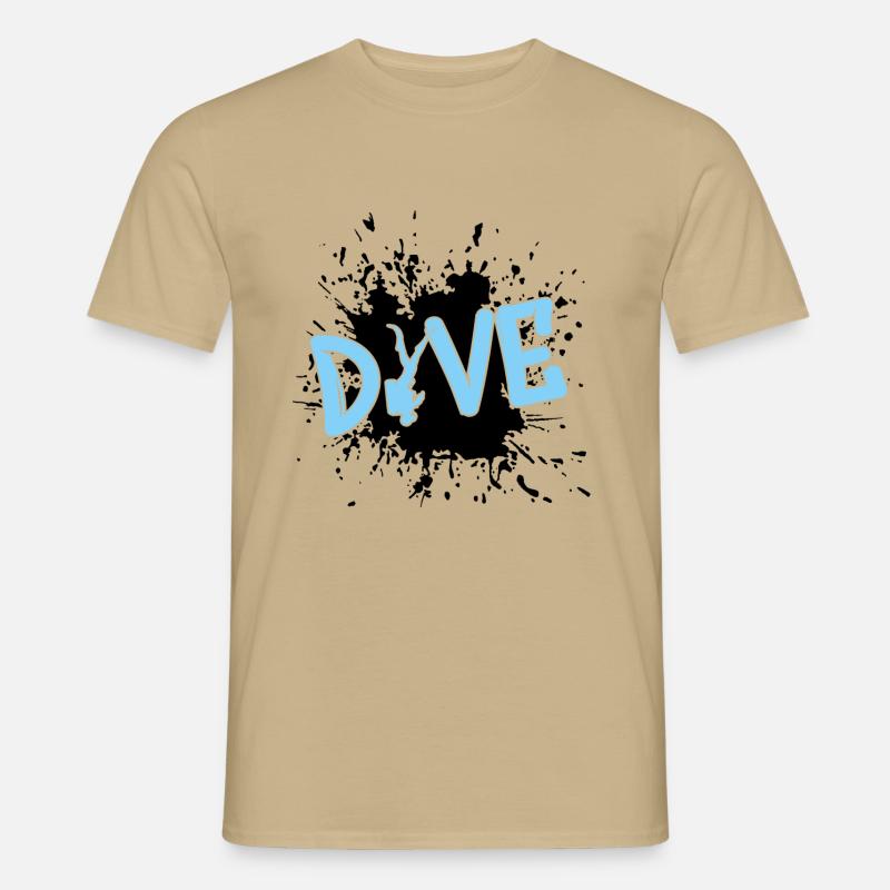 tauchen diving dive - Männer T-Shirt - Sandbeige