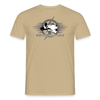 Malinois-Hund - Männer T-Shirt - Sandbeige - Vorne - AI Model Male 178 light (178cm)