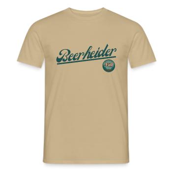 Beerheider - Männer T-Shirt - Sandbeige - Vorne - AI Model Male 178 light (178cm)