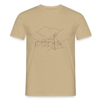 Südtirol - Männer T-Shirt - Sandbeige - Vorne - AI Model Male 178 light (178cm)