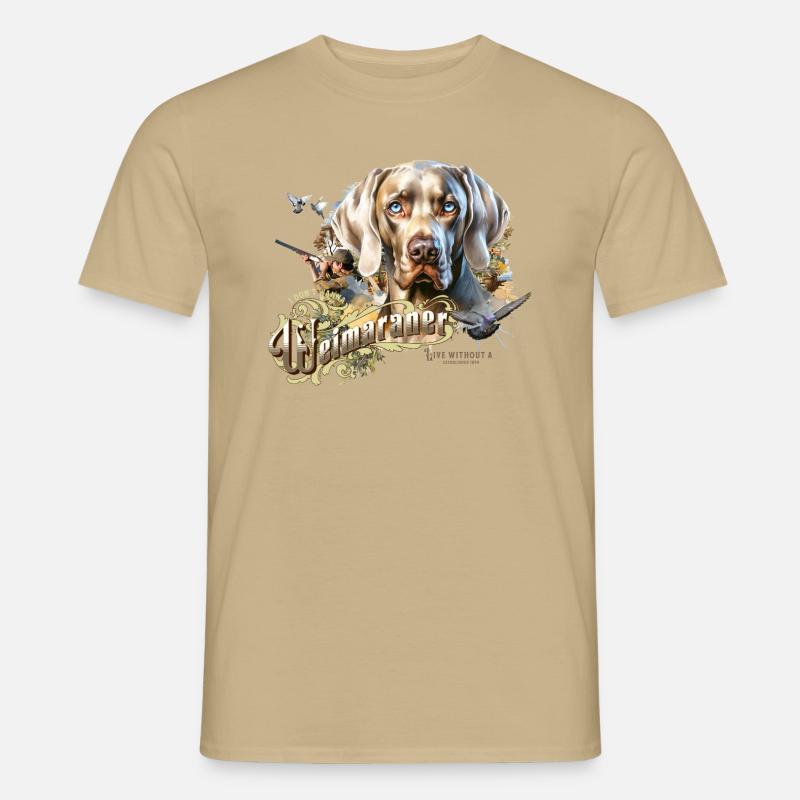Weimaraner - Männer T-Shirt - Sandbeige