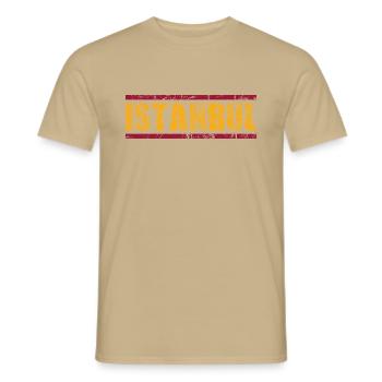 Istanbul Fußball - Männer T-Shirt - Sandbeige - Vorne - AI Model Male 178 light (178cm)