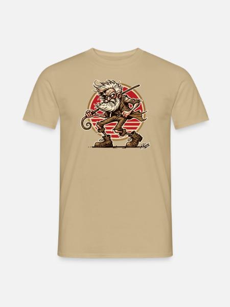 cooler schlechte Laune Opa - Männer T-Shirt - Sandbeige