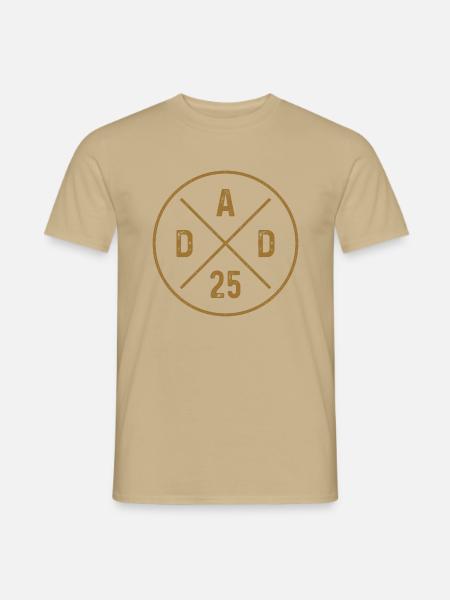Dad 25 Grunge Baby Vatertag Papa 2025 Geschenk - Männer T-Shirt - Sandbeige