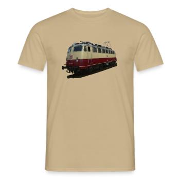 Locomotive DB113 - Men's T-Shirt - sand beige - Front - AI Model Male 178 light (178cm)