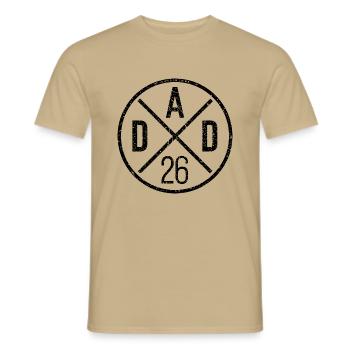 Dad 26 Dad Baby Dad 2026 Father's Day Gift - Men's T-Shirt - sand beige - Front - AI Model Male 178 light (178cm)