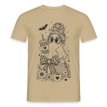 Mama Geist - Männer T-Shirt - Sandbeige - Vorne - AI Model Male 178 light (178cm)