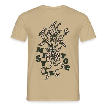 Mistel - Männer T-Shirt - Sandbeige - Vorne - AI Model Male 178 light (178cm)